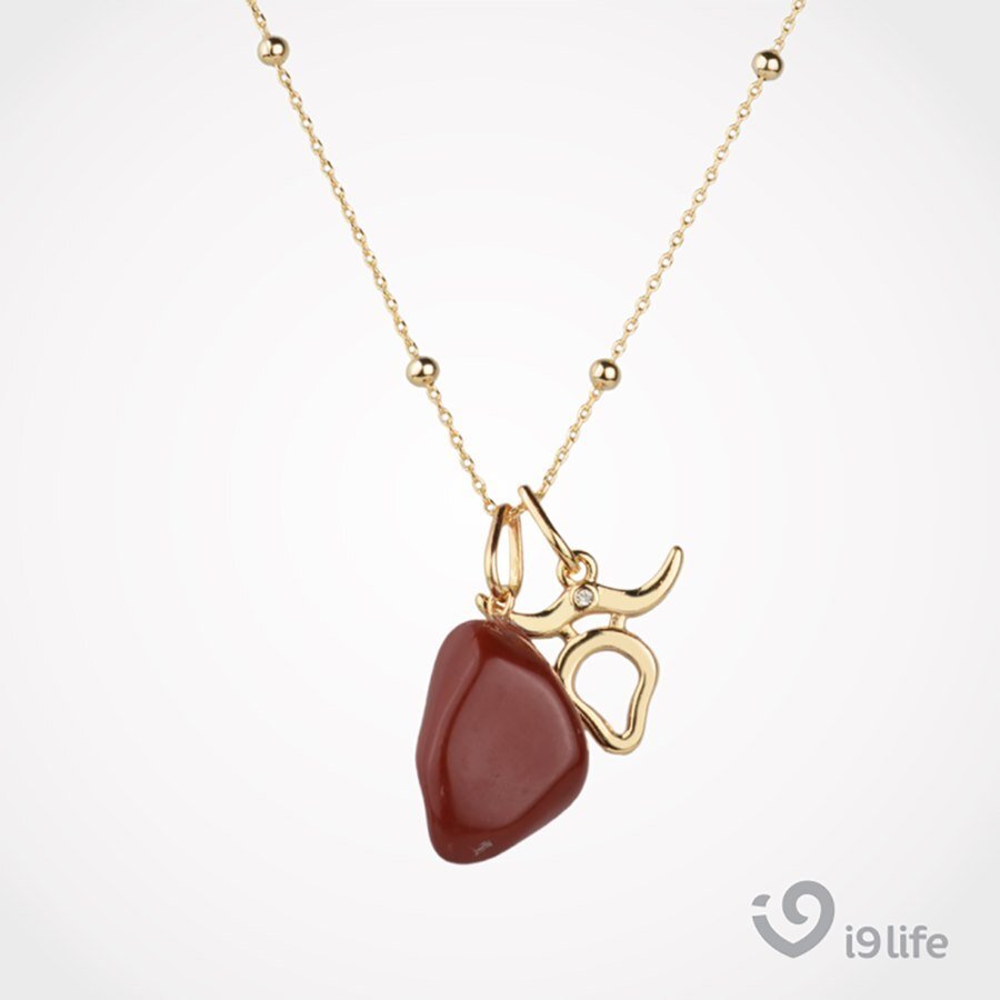Colar De Pedra E Pingente Signo Touro I9life