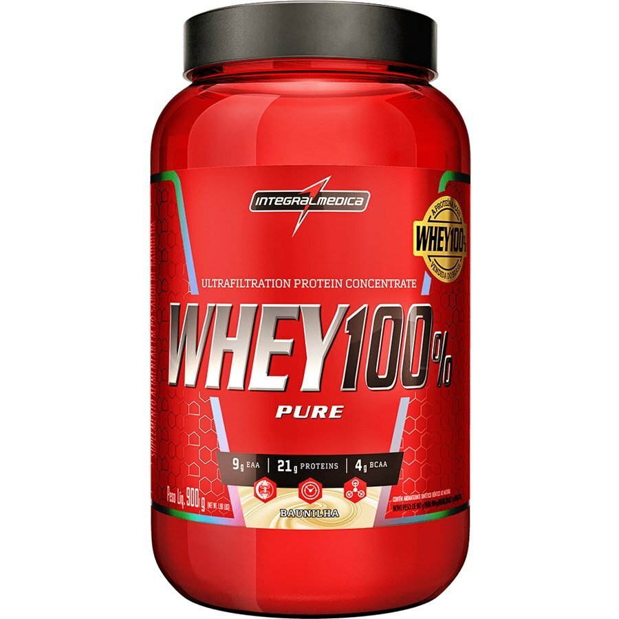 Whey 100% Pure Sabor Baunilha Pote 900g