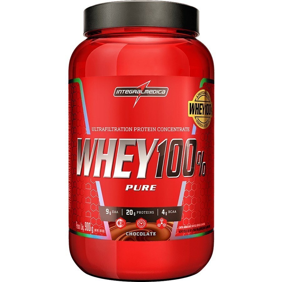 Whey 100% Pure Sabor Chocolate Pote 900g