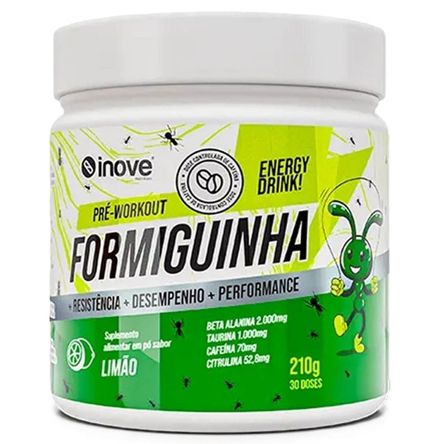 Pré-Workout Formiguinha Sabor Limão 210g