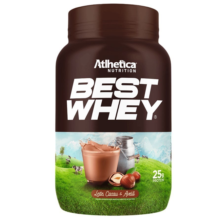 Protein Best Whey Sabor Leite Cacau E Avelã Pote Atlhetica 900g