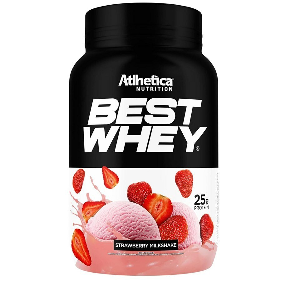 large-638863712213918494-830514_2.jpg Protein Best Whey Sabor Strawberry Milkshake Pote Atlhetica 900g - Imagem 1