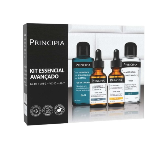 Captura de tela 2026-09-09 200858 Kit Facial Principia Essencial Avançado Gel De Limpeza Gl-01 120g + Sérum Ah-02 30ml + Sérum Vc-10 30ml + Tônico Al-07 120ml - Imagem 1