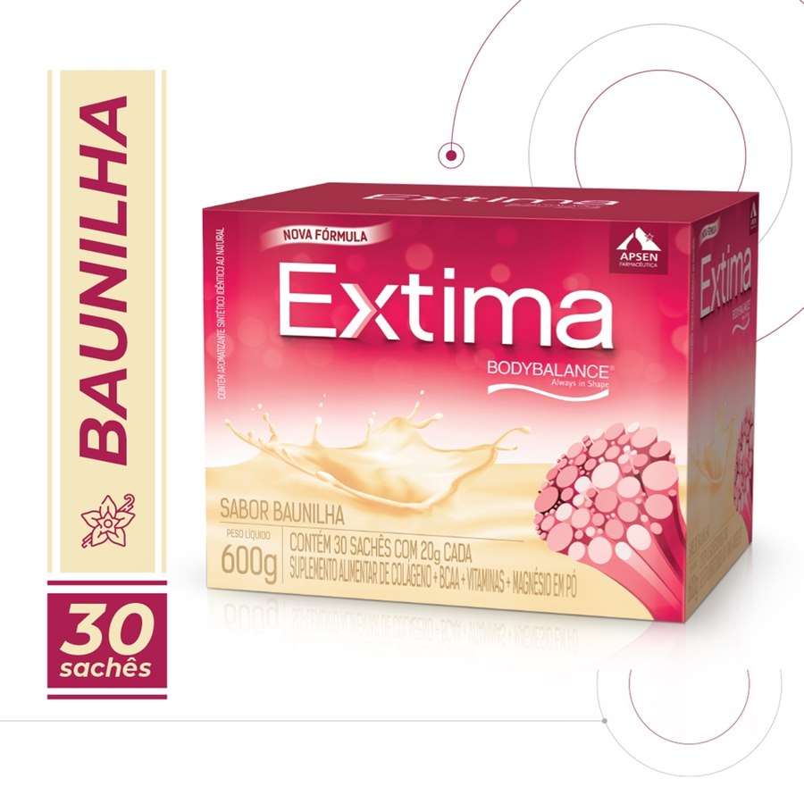 large-638120954845454570-808393_2 Suplemento Alimentar De Colágeno Extima Sabor Baunilha 30 Sachês - Imagem 1