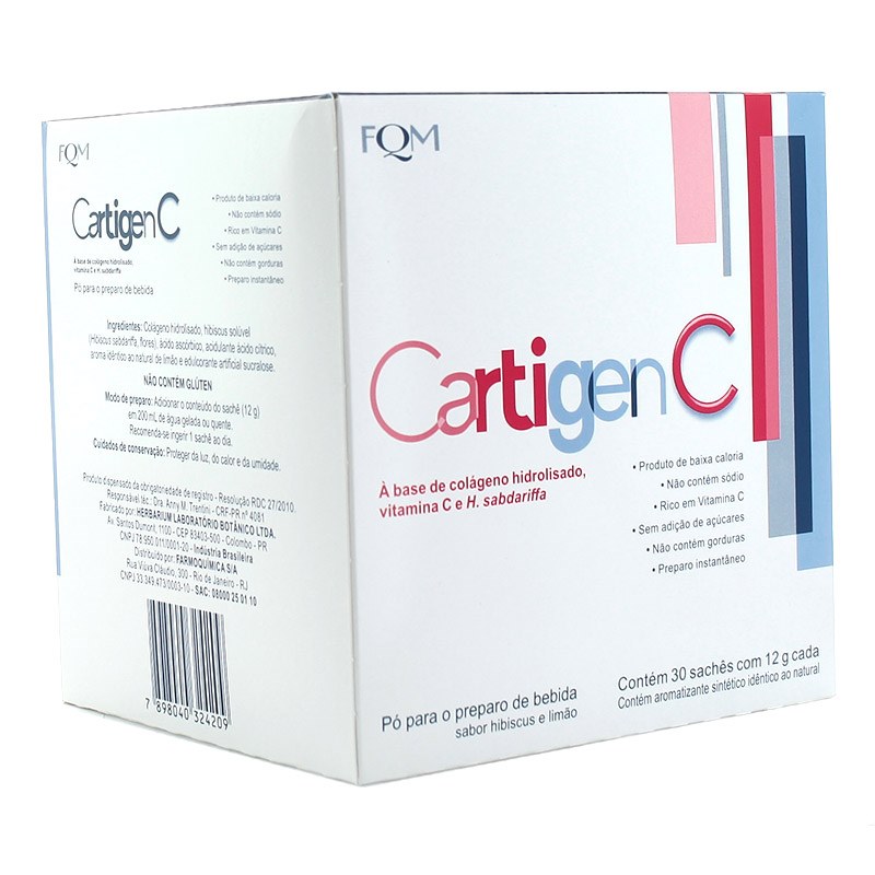 Cartigen C Sabor Hibiscus E Limão 30 Sachês